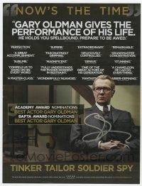 5t260 GARY OLDMAN signed magazine ad '11 great image from Tinker Tailor Soldier Spy!