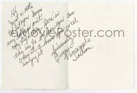 5t320 EUGENE JACKSON signed 4x6 thank you card '70s can be framed & displayed with a repro still!