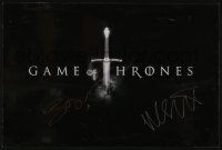 5t203 GAME OF THRONES signed 12x18 REPRO '15 by BOTH Maisie Williams AND Sophie Turner!