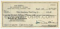 5t340 JOE DERITA signed 3x6 canceled check '69 he paid $19.20 for a plumber's services!