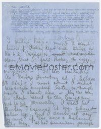 5t014 OLIVIA DE HAVILLAND signed 8x11 letter May 26, 1956 complaining she was cheated on postage!
