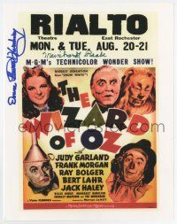 5t283 WIZARD OF OZ signed 9x11 REPRO '08 by BOTH Meinhardt Raabe AND Donna Stewart-Hardway!