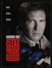 5t228 HARRISON FORD signed screening program '94 lots of information from Clear & Present Danger!