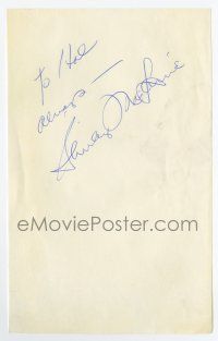 5t306 SHIRLEY MACLAINE signed 5x8 cut album page '70s can be framed & displayed with a repro still!