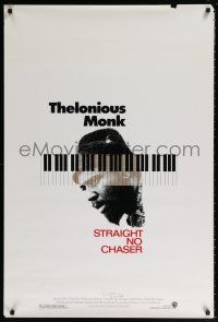 5t164 THELONIOUS MONK: STRAIGHT, NO CHASER signed 1sh '89 by producer Bruce Ricker!