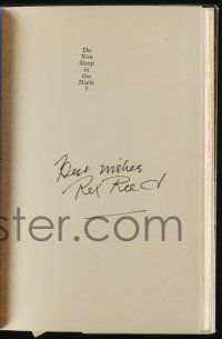 5t231 REX REED signed hardcover book '68 on his book Do You Sleep in the Nude!