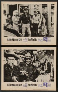 5w965 MISFITS 2 LCs '61 Clark Gable with sexy Marilyn Monroe & Montgomery Clift, John Huston!