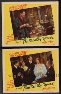5w974 PRACTICALLY YOURS 2 LCs '44 Claudette Colbert, Air Force pilot Fred MacMurray!