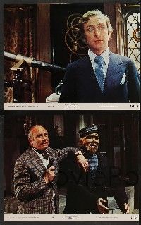 5w518 SLEUTH 7 color 11x14 stills '72 wacky images of Laurence Olivier & Michael Caine!