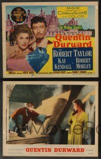 5w034 ADVENTURES OF QUENTIN DURWARD 8 LCs '55 English hero Robert Taylor romances Kay Kendall!