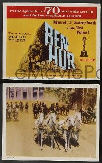 5w059 BEN-HUR 8 int'l LCs R69 Wyler's classic epic, Charlton Heston & Stephen Boyd in chariot race!