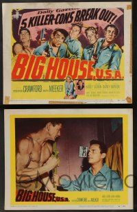 5w065 BIG HOUSE U.S.A. 8 LCs '55 convicts Talman, Ralph Meeker, Charles Bronson & Lon Chaney!