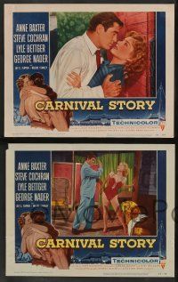 5w098 CARNIVAL STORY 8 LCs '54 Anne Baxter & Steve Cochran, we're both bad, baby!