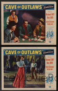 5w660 CAVE OF OUTLAWS 5 LCs '51 Macdonald Carey, William Castle western, poker gambling!