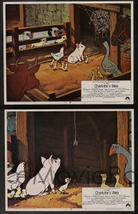 5w104 CHARLOTTE'S WEB 8 LCs '73 great images of Wilbur, E.B. White's classic cartoon!