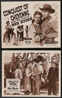 5w780 CONQUEST OF CHEYENNE 4 LCs R51 Peggy Stewart, Wild Bill Elliott, cool western images!