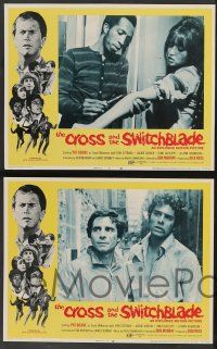 5w119 CROSS & THE SWITCHBLADE 8 LCs '70 great images, with Pat Boone, young Erik Estrada!