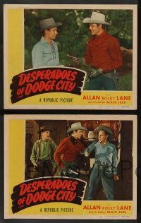 5w785 DESPERADOES OF DODGE CITY 4 LCs '48 western cowboy Allan Rocky Lane, Roy Barcroft!