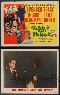 5w143 DR. JEKYLL & MR. HYDE 8 LCs R54 great images of Spencer Tracy, Bergman & Lana Turner!