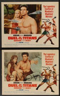 5w586 DUEL OF THE TITANS 6 LCs '63 Corbucci, Steve Hercules Reeves vs Gordon Tarzan Scott!
