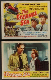 5w154 ETERNAL SEA 8 LCs '55 Sterling Hayden as Admiral John Hoskins with sexy Alexis Smith!