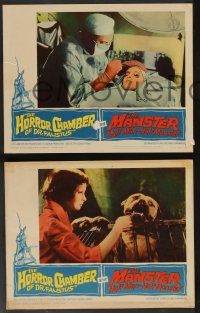 5w864 EYES WITHOUT A FACE/MANSTER 3 LCs '62 horror double-bill, the master suspense thrill show!