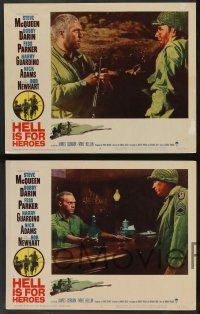 5w208 HELL IS FOR HEROES 8 LCs '62 Steve McQueen, Bob Newhart, Fess Parker, Bobby Darin, Don Siegel