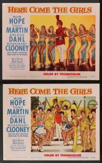5w792 HERE COME THE GIRLS 4 LCs '53 great images of Bob Hope & most beautiful showgirls!