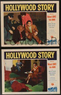 5w685 HOLLYWOOD STORY 5 LCs '51 William Castle directed, Richard Conte & Julia Adams!
