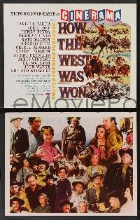 5w225 HOW THE WEST WAS WON 8 Cinerama int'l LCs '64 John Ford, Hathaway & Marshall epic, top cast!