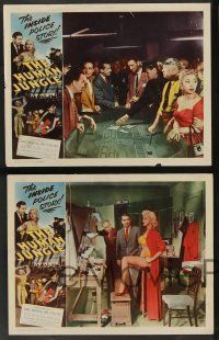 5w228 HUMAN JUNGLE 8 LCs '54 Gary Merrill, Chuck Connors, sexy Jan Sterling, inside police story!