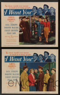 5w688 I WANT YOU 5 LCs '51 Dana Andrews, Dorothy McGuire, Farley Granger, Peggy Dow