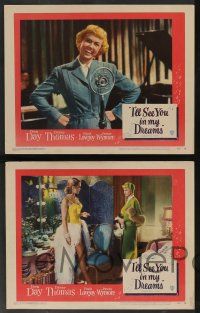 5w481 I'LL SEE YOU IN MY DREAMS 7 LCs '52 Doris Day & Danny Thomas are Makin' Whoopee, Curtiz!