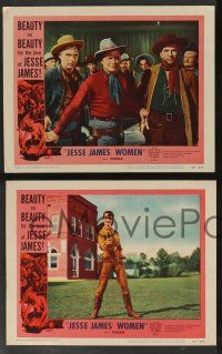 5w691 JESSE JAMES' WOMEN 5 LCs '54 catfight border art, women wanted him... more than the law!