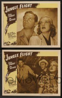 5w244 JUNGLE FLIGHT 8 LCs '47 Robert Lowery, sexy Ann Savage, Bart McLane, jungle adventure!