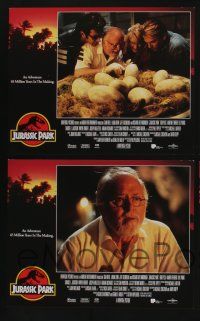 5w245 JURASSIC PARK 8 LCs '93 Spielberg, Richard Attenborough, Laura Dern, Jeff Goldblum, dinosaurs