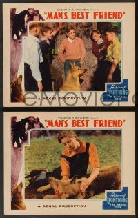 5w883 MAN'S BEST FRIEND 3 LCs '35 Lightning The Marvel Dog, Douglas Haig, Frank Brownlee!