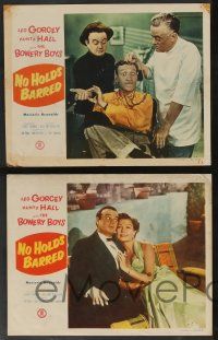 5w498 NO HOLDS BARRED 7 LCs '52 Leo Gorcey, Huntz Hall & the Bowery Boys with real wrestlers!