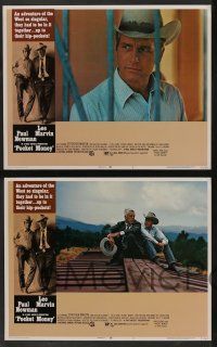 5w309 POCKET MONEY 8 LCs '72 great cowboy western images of Paul Newman & Lee Marvin!