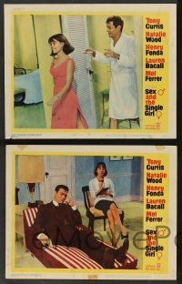 5w612 SEX & THE SINGLE GIRL 6 LCs '65 great images of Tony Curtis & sexiest Natalie Wood!