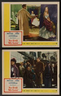 5w730 SO EVIL MY LOVE 5 LCs '48 Ray Milland & back-stabbing Ann Todd, Muriel Aked!