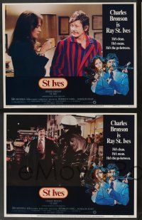 5w351 ST. IVES 8 LCs '76 cool images & border art of Charles Bronson & sexy Jacqueline Bisset!