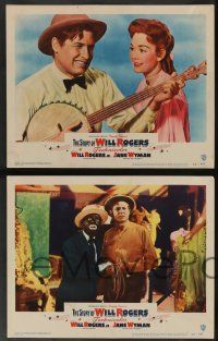 5w361 STORY OF WILL ROGERS 8 LCs '52 Michael Curtiz, Will Rogers Jr. as his father, Jane Wyman!