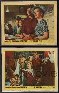 5w841 SUNDOWNERS 4 LCs '61 great images of Robert Mitchum, Peter Ustinov, Glynis Johns!