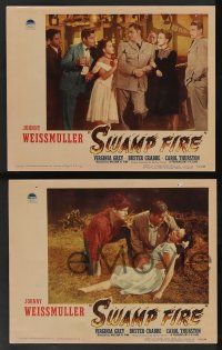 5w624 SWAMP FIRE 6 LCs '46 Johnny Weissmuller, Buster Crabbe, Virginia Grey!