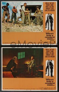 5w382 THERE WAS A CROOKED MAN 8 LCs '70 great images of Kirk Douglas, Henry Fonda, Lee Grant!