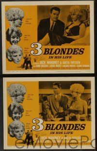 5w384 THREE BLONDES IN HIS LIFE 8 LCs R62 images of Jock Mahoney & sexy Greta Thyssen!
