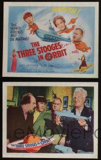 5w387 THREE STOOGES IN ORBIT 8 LCs '62 astro-nuts Moe, Larry & Curly-Joe meet the sexy Martians!