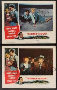 5w389 TIGHT SPOT 8 LCs '55 Edward G Robinson, Brian Keith & pretty Ginger Rogers!