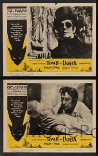 5w391 TOMB OF LIGEIA 8 LCs '65 Vincent Price, Elizabeth Shepherd, Roger Corman, Edgar Allan Poe!
